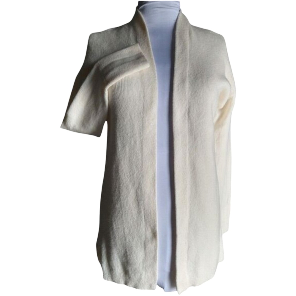 LOFT Cream Super Soft Open Front Cardigan V-Back Size XS